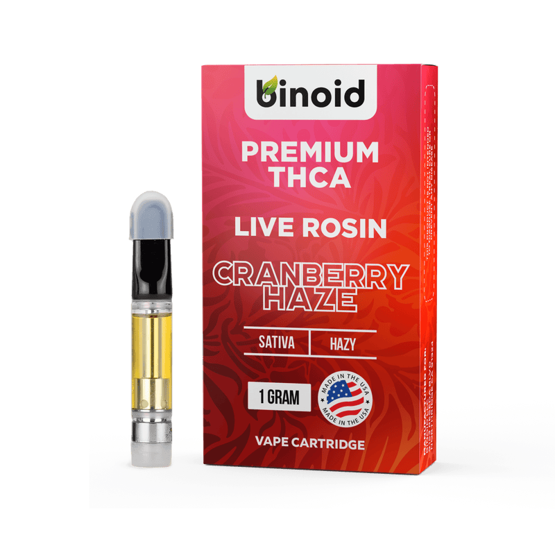 Binoid THCA Vape Cartridge Cranberry Haze - Live Rosin Best Sales Price - Vape Cartridges