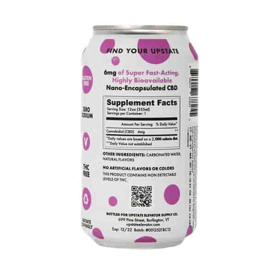 Upstate Elevator CBD Black Cherry Lemon Seltzer – 6 Pack Best Sales Price - Edibles