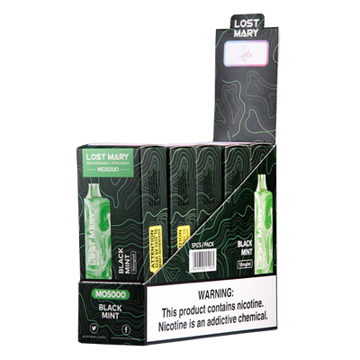 Black Mint Lost Mary MO5000 Disposable Vape Kit 5000 Puffs 13.5ml Best Sales Price - Disposables