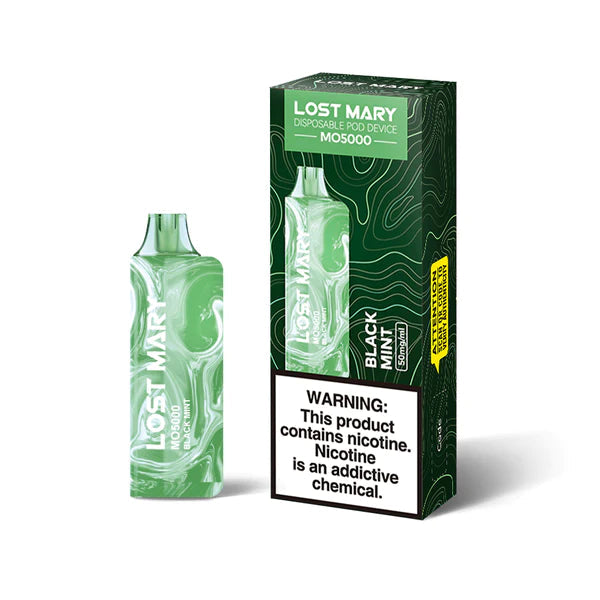 Black Mint Lost Mary MO5000 Disposable Vape Kit 5000 Puffs 13.5ml Best Sales Price - Disposables
