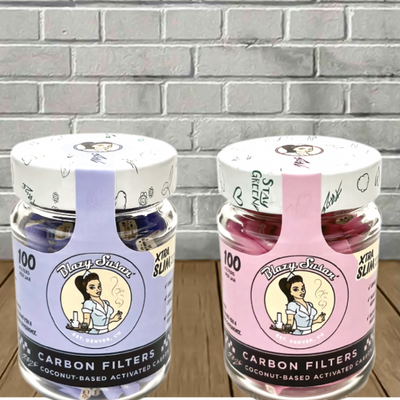 Blazy Susan Xtra Slim Activated Carbon Filter Tips 100ct Jar Best Sales Price - CBD