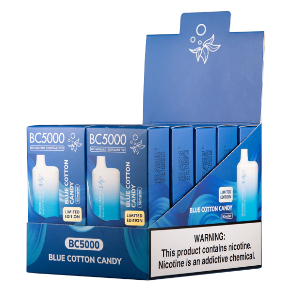 Blue Cotton Candy Elf Bar BC5000 Disposable Vape Limited Edition Flavor