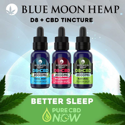 Blue Moon Hemp D8 and CBD Tincture 2000mg Best Sales Price - Tincture Oil