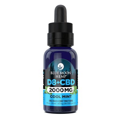 Blue Moon Hemp D8 and CBD Tincture 2000mg Best Sales Price - Tincture Oil