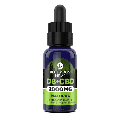 Blue Moon Hemp D8 and CBD Tincture 2000mg Best Sales Price - Tincture Oil