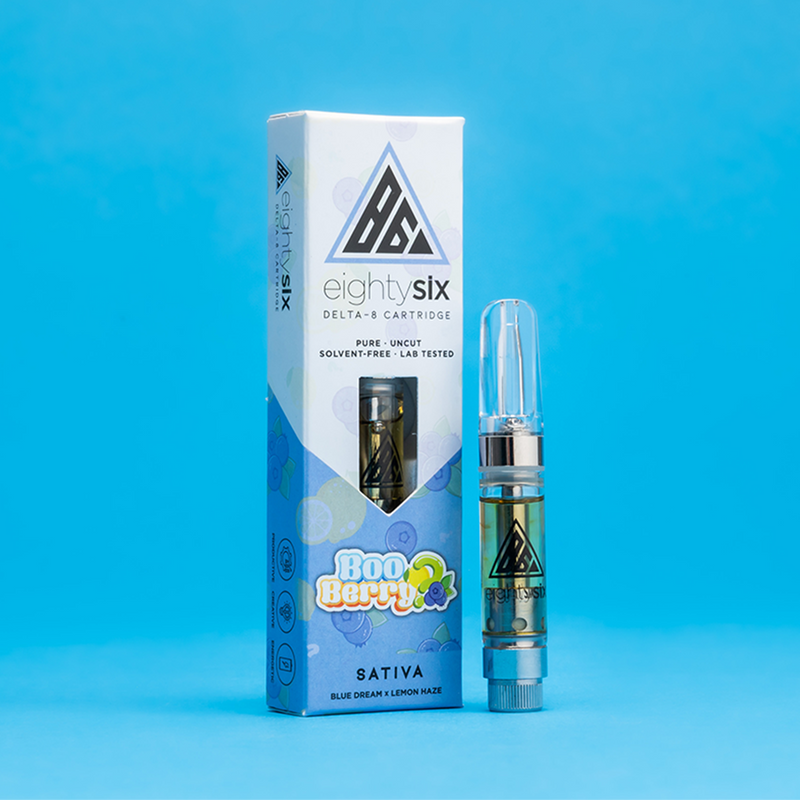 Eighty Six Boo Berry Delta-8 THC Vape Cartridge (Blue Dream) Best Sales Price - Vape Cartridges