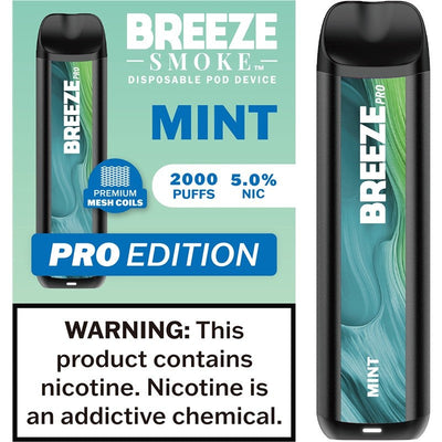 Breeze Pro Disposable Vape Kit 2000 Puffs 6ml  mint flavor