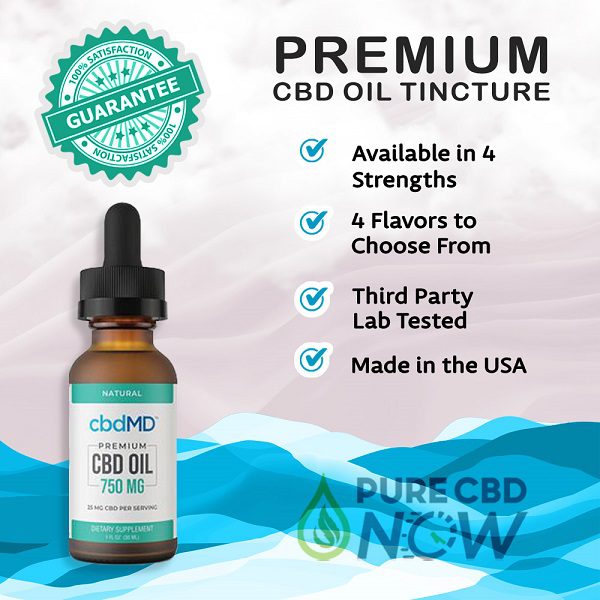 cbdMD Premium CBD Oil Tincture Drops 30mL Best Sales Price - Tincture Oil