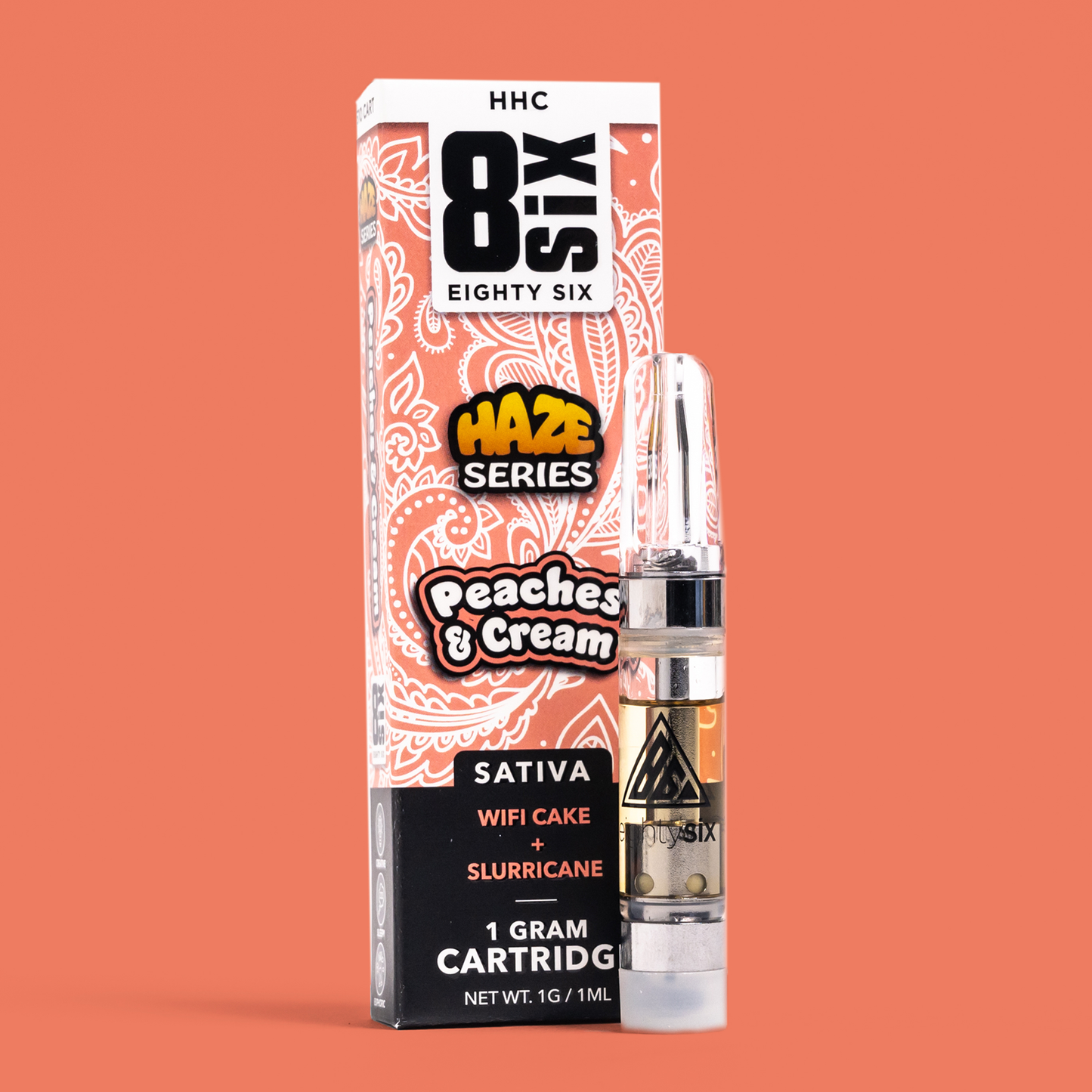 Eighty Six Peaches & Cream HHC Vape Cartridge (WiFi Cake) Best Sales Price - Vape Cartridges