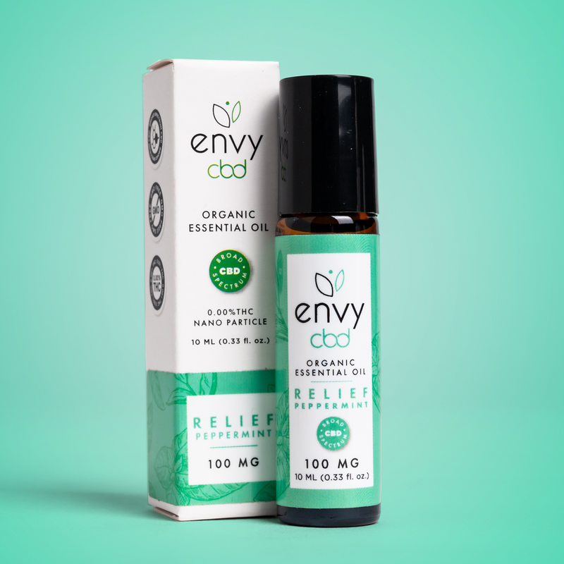 Envy CBD – Essential Oil Roll-On 100MG Broad Spectrum CBD Topical Best Sales Price - Tincture Oil