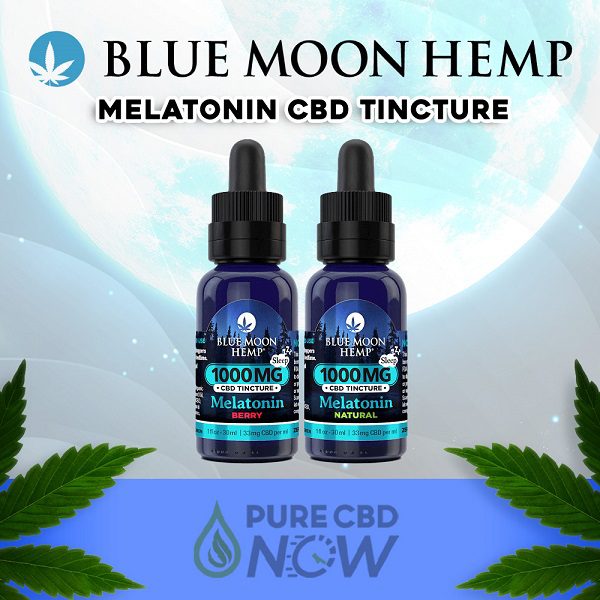 Blue Moon Hemp CBD Tincture Melatonin 500mg or 1000mg Best Sales Price - Tincture Oil