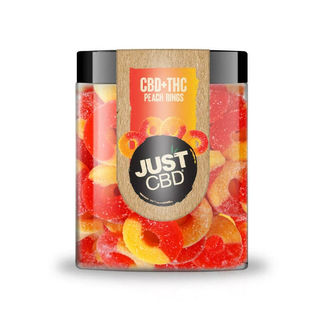 JustCBD - CBD + THC Peach Rings Best Sales Price - Edibles