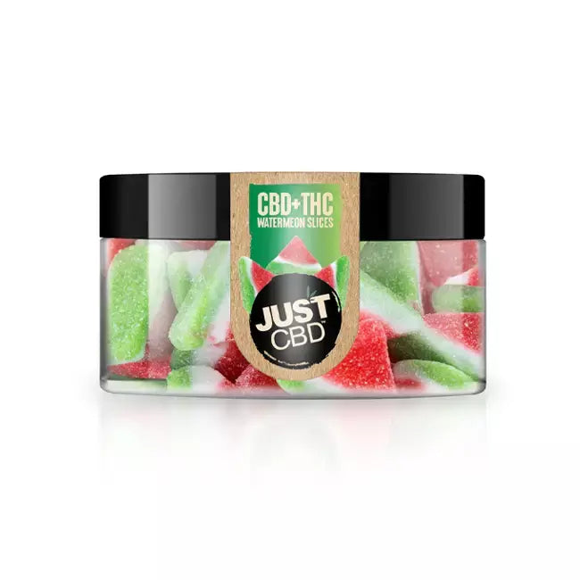 JustCBD - CBD + THC Watermelon Slices Best Sales Price - Gummies