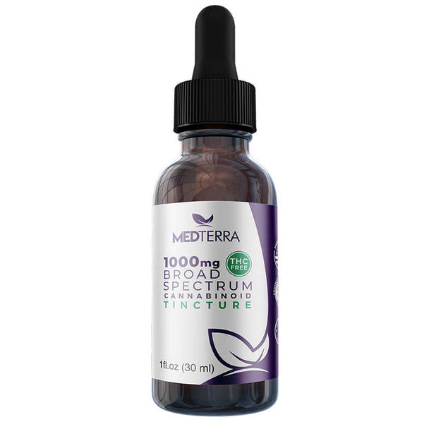 CBD Tincture - Broad Spectrum Unflavored - 1000mg-2000mg - By Medterra Best Sales Price - Tincture Oil