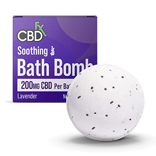 CBDfx 200mg CBD High Strength Soothing Bath Bomb Lavender Single Best Sales Price - Beauty