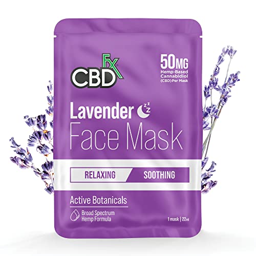 CBDfx 50mg CBD Night/Lavender Face Mask Spa Quality Ingredients Single Best Sales Price - Beauty