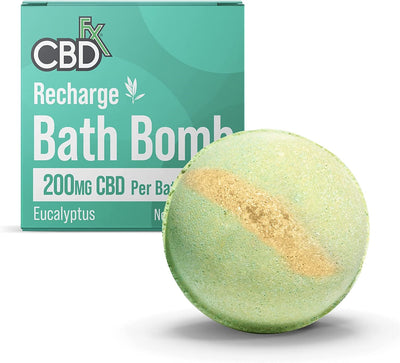 CBDfx CBD BATH BOMB - RECHARGE EUCALYPTUS 200MG Best Sales Price - Beauty