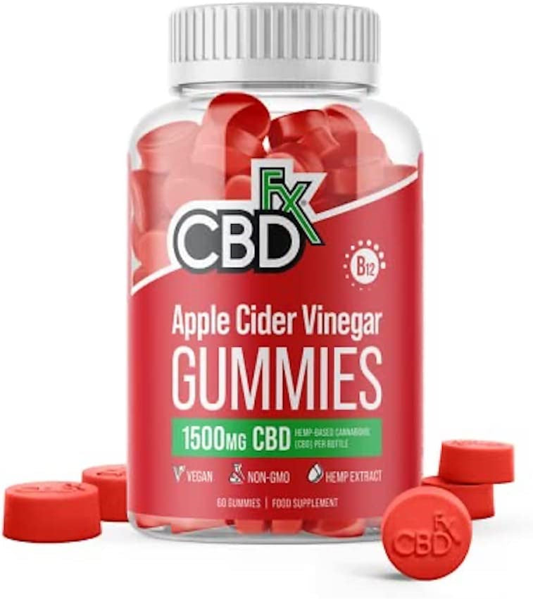 CBDfx CBD Gummies - Broad Spectrum Apple Cider Vinegar Gummies 25MG 1500MG Best Sales Price - Gummies