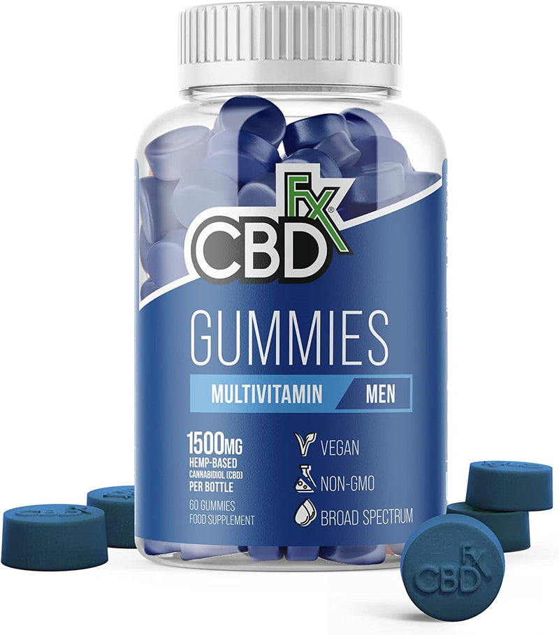 CBDfx CBD Gummies - Broad Spectrum Mens Multivitamin Gummies - 25MG - 1500MG Best Sales Price - Gummies