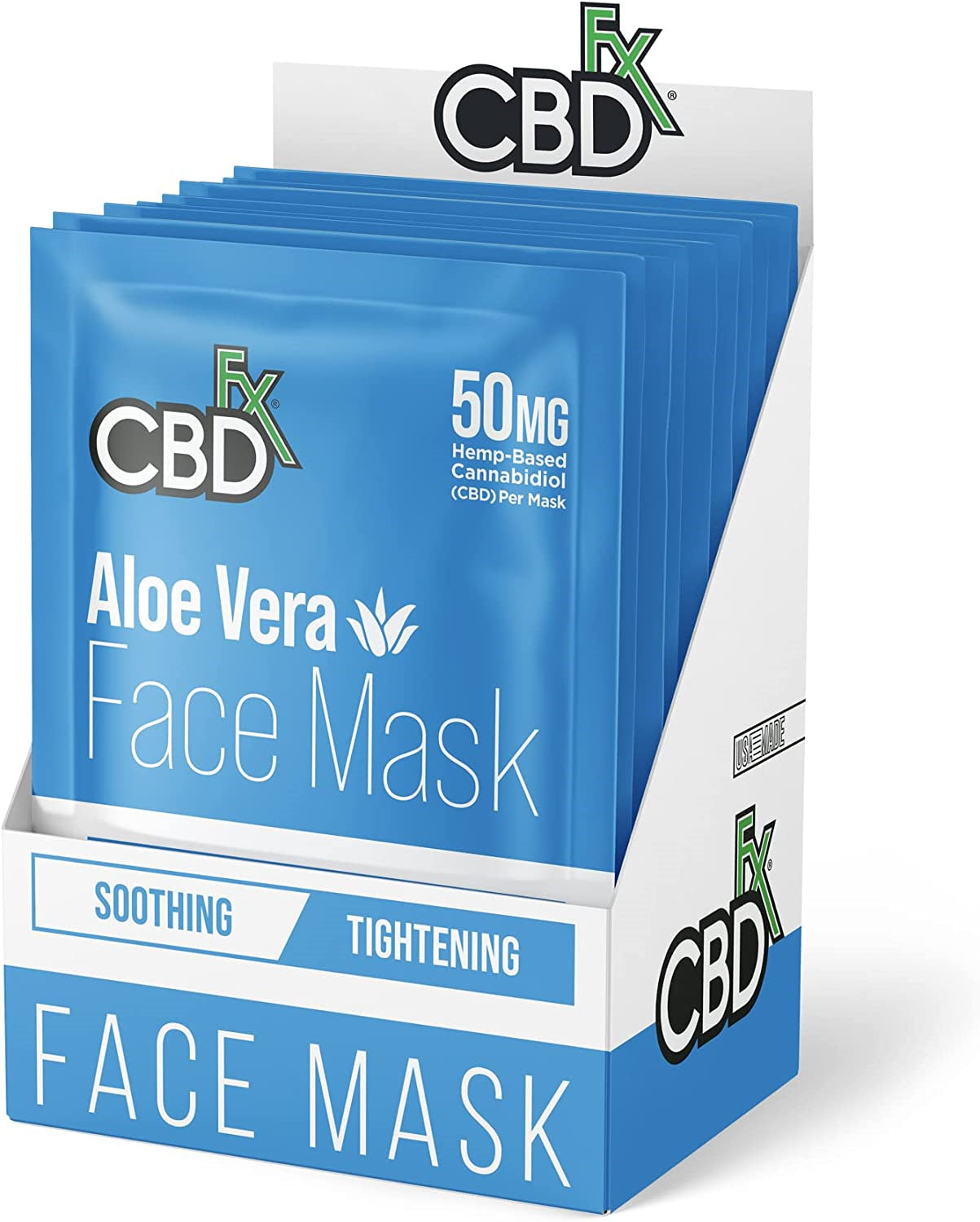 CBDfx CBD SKIN CARE - ALOE VERA CBD FACE MASK Spa Quality 50MG Best Sales Price - Beauty