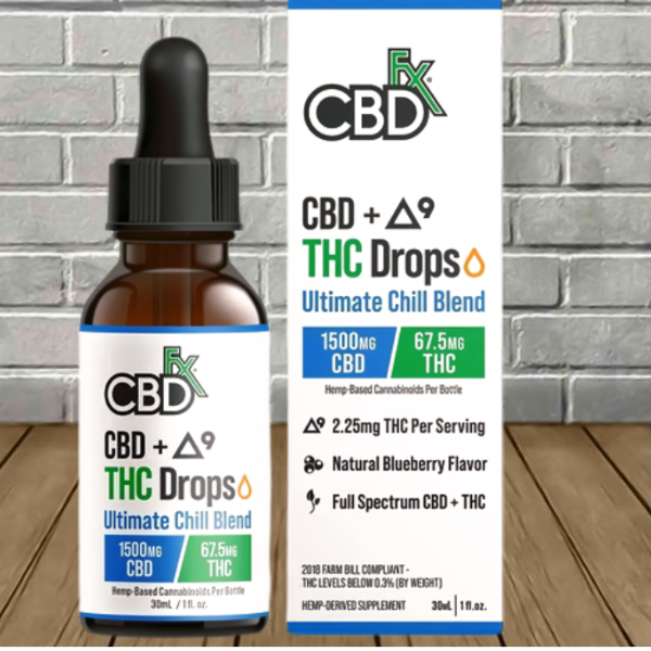 CBDfx Ultimate Chill Blend CBD + D9 Drops Best Sales Price - Tincture Oil