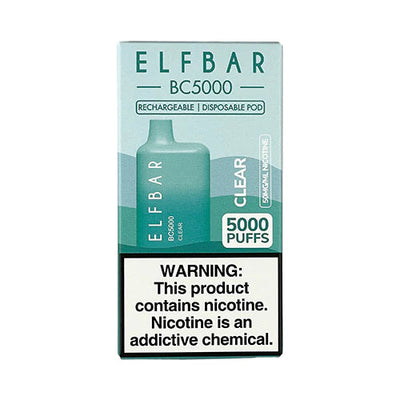 CLEAR ELF BAR BC5000 Disposable Vape Best Sales Price - Disposables
