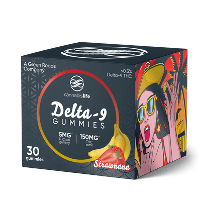 Cannabis Life STRAWNANA DELTA-9 GUMMIES - (30CT) 150MG Best Sales Price - Gummies