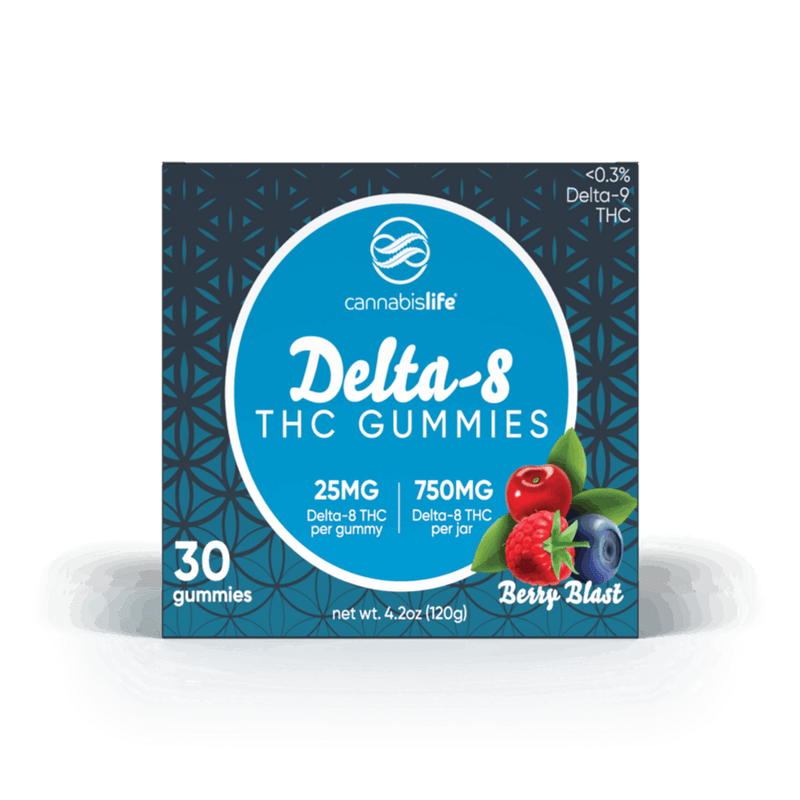 Cannabis Life BERRY BLAST DELTA-8 GUMMIES - (30CT) 750MG Best Sales Price - Gummies