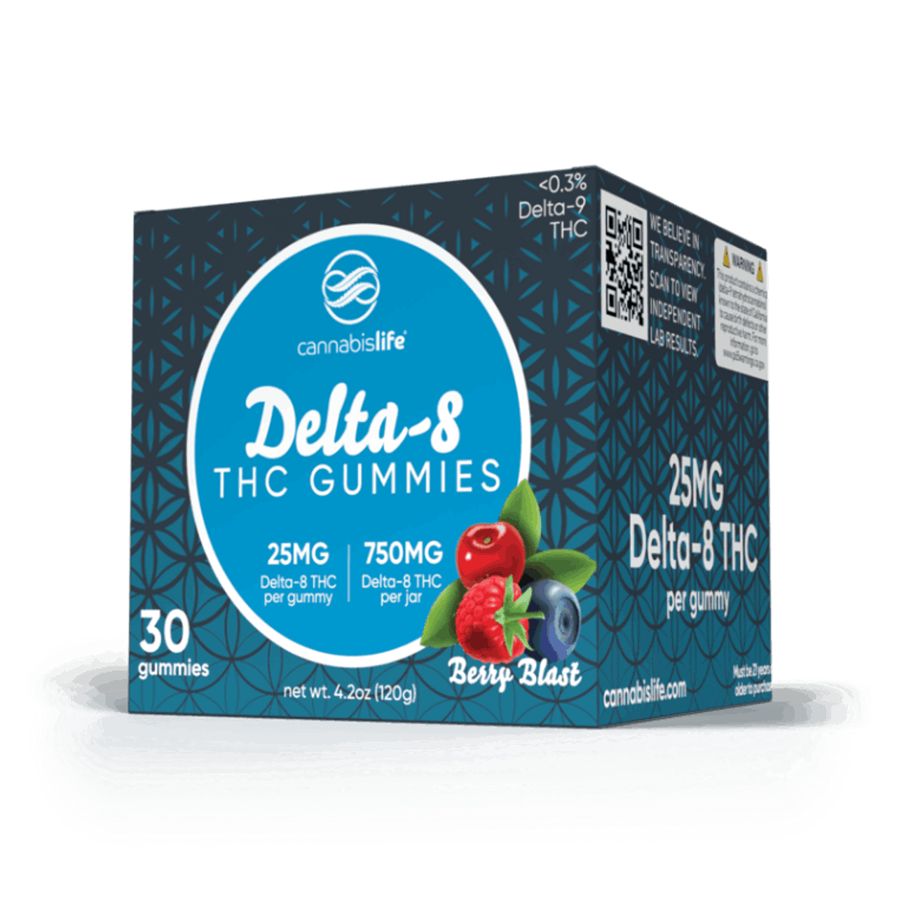 Cannabis Life BERRY BLAST DELTA-8 GUMMIES - (30CT) 750MG Best Sales Price - Gummies