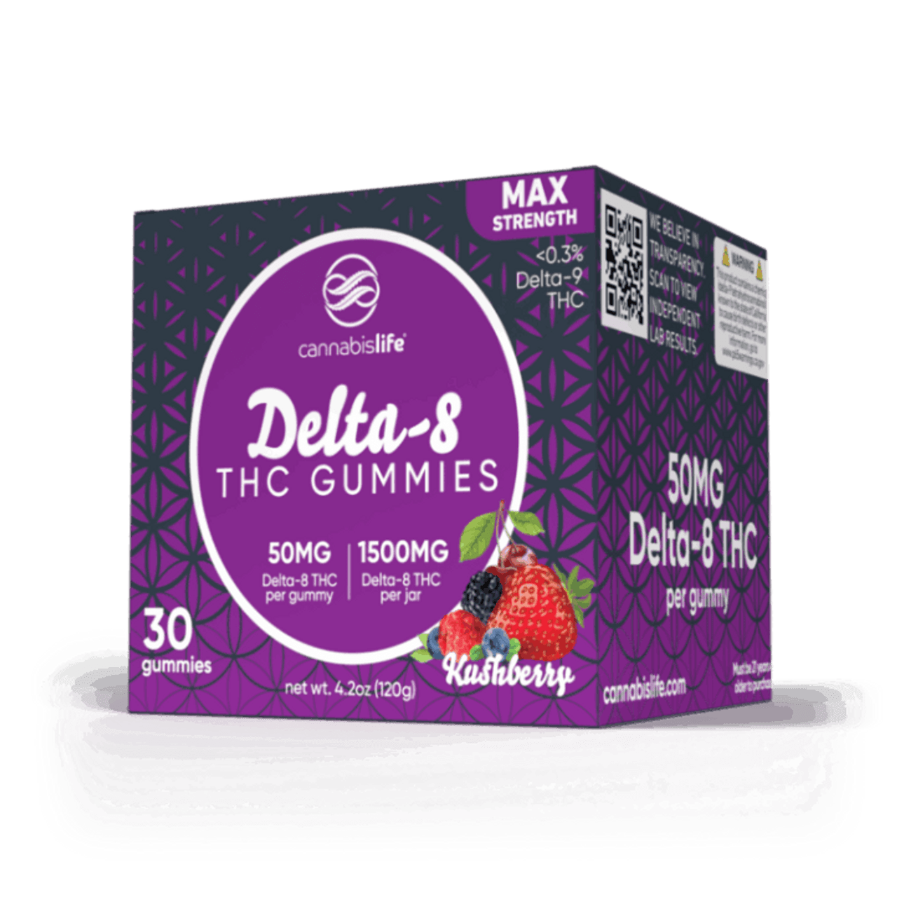 Cannabis Life KUSHBERRY DELTA-8 GUMMIES – (30CT) 1500MG Best Sales Price - Gummies