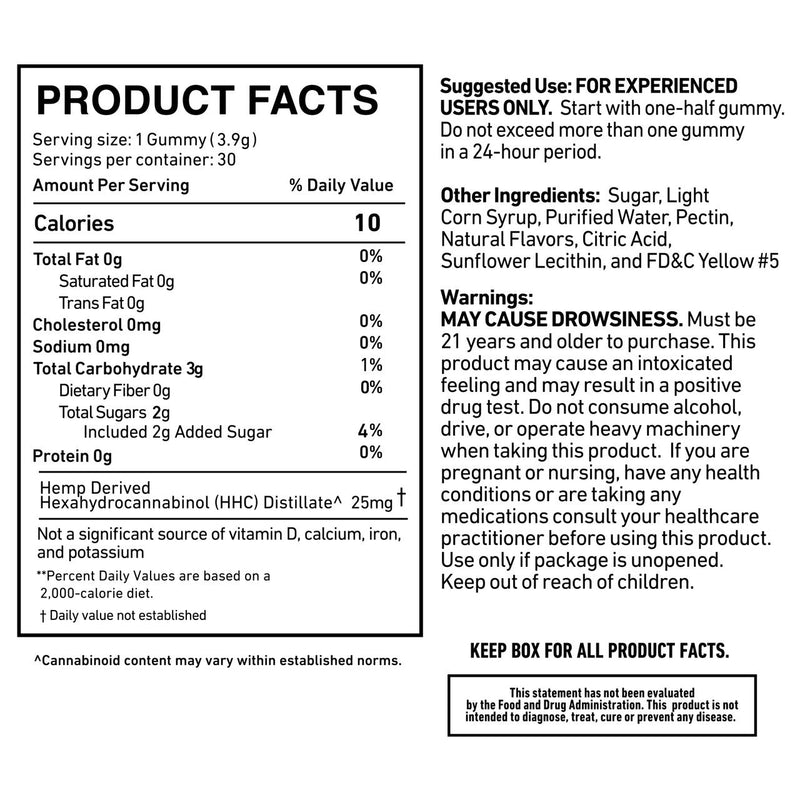 Cannabis Life Lemon Drop HHC Gummies - (30ct) 750mg Best Sales Price - Gummies