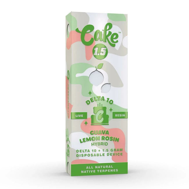 Cake Guava Lemon Rosin Live Resin Delta 10 Disposable (1.5g) Best Sales Price - Vape Pens