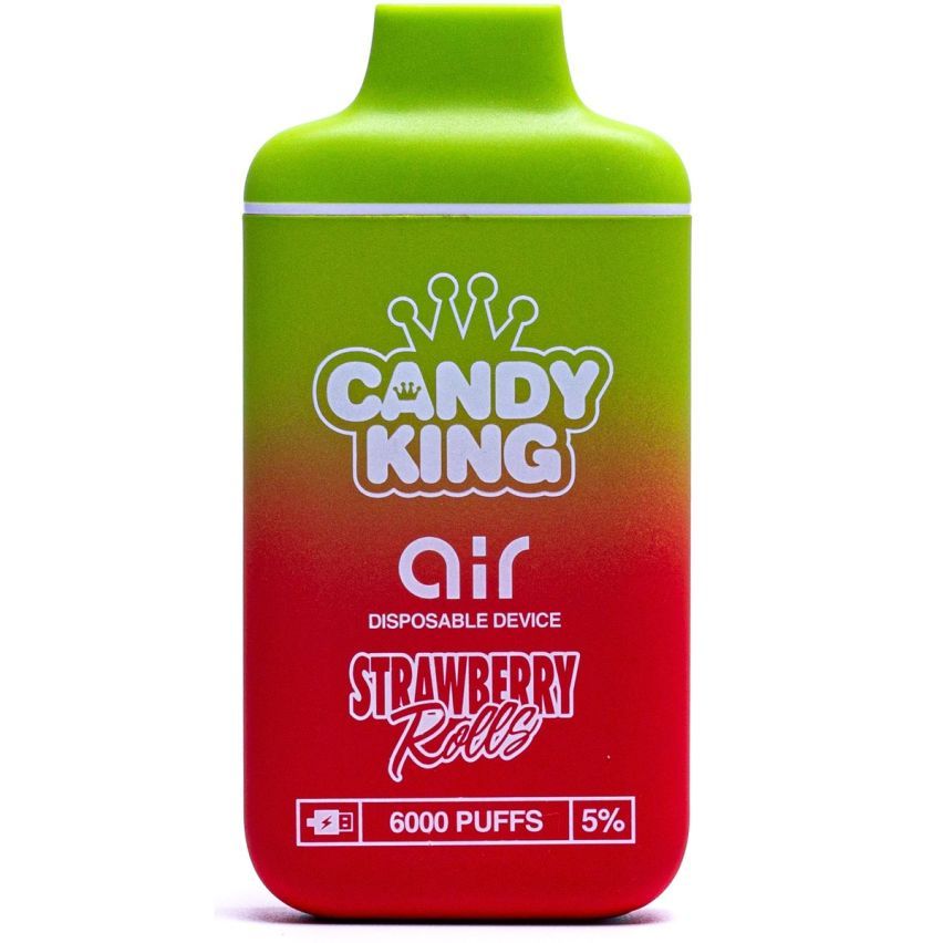 Candy King Air 6000 Puffs TFN Disposable Vape 13ML Strawberry Rolls