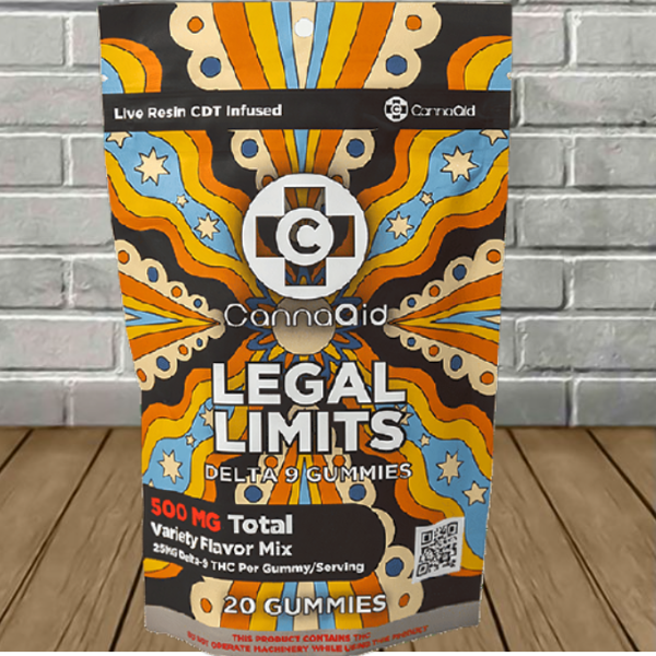 CannaAid Legal Limits Delta 9 THC Gummies 25mg Best Sales Price - Gummies