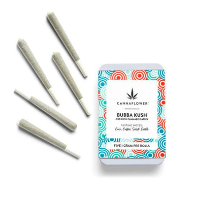 Cannaflower Bubba Kush Pre-roll 5 Pack Best Sales Price - Pre-Rolls