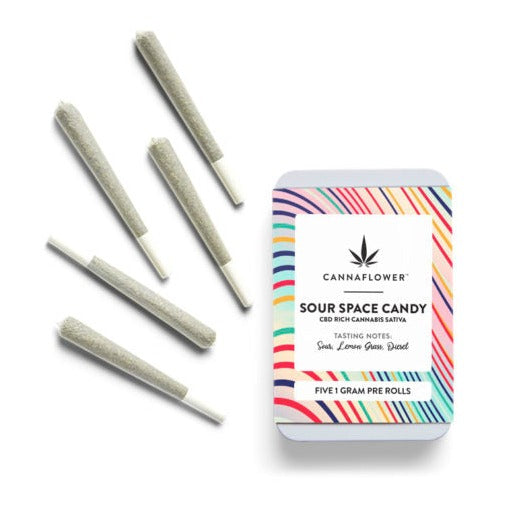 Cannaflower Sour Space Candy Pre-roll 5 pack Best Sales Price - Pre-Rolls