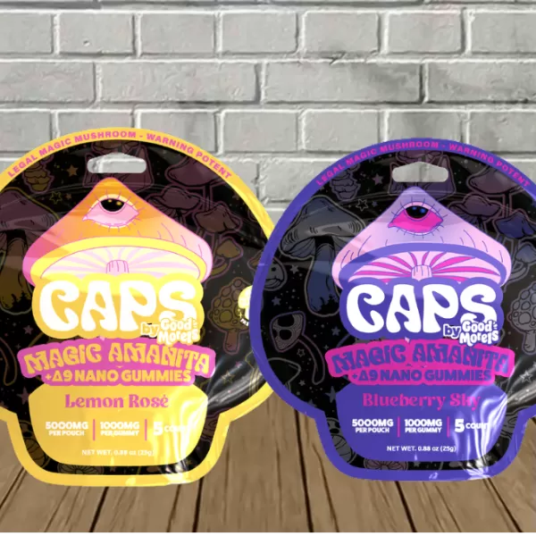 Good Morels Caps Amanita Mushroom + D9 Nano Gummies 5000mg Best Sales Price - Gummies