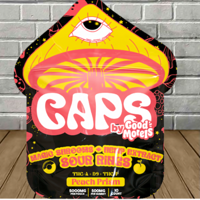 Caps Magic Shrooms + Hemp Extract Sour Rings Best Sales Price -