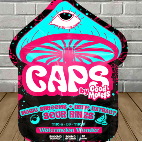 Caps Magic Shrooms + Hemp Extract Sour Rings Best Sales Price -