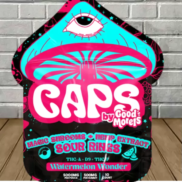 Caps Magic Shrooms + Hemp Extract Sour Rings Best Sales Price - CBD