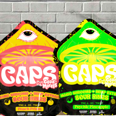 Caps Magic Shrooms + Hemp Extract Sour Rings Best Sales Price -