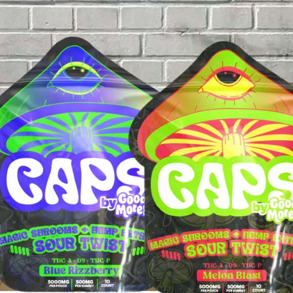 Caps Magic Shrooms + Hemp Extract Sour Twists Best Sales Price -