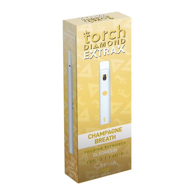 Delta Extrax Champagne Breath Torch Diamond Extrax Disposable Best Sales Price - Vape Pens