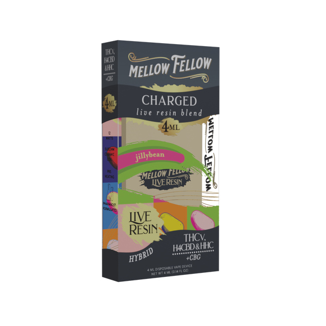 Mellow Fellow Charged Blend 4ml Live Resin Disposable Vape Jilly Bean