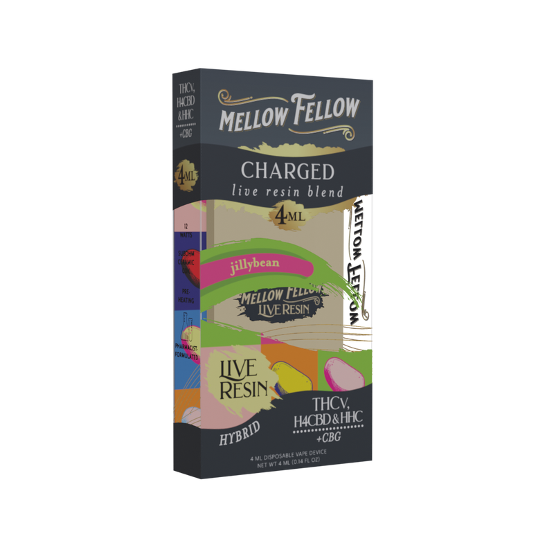 Mellow Fellow Charged Blend 4ml Live Resin Disposable Vape Jilly Bean Best Sales Price - Vape Pens