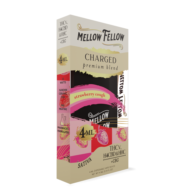 Mellow Fellow Charged Blend 4ML Disposable Vape Strawberry Cough Best Sales Price - Vape Pens