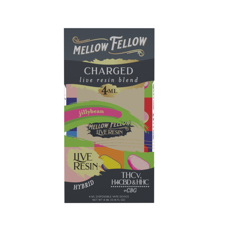 Mellow Fellow Charged Blend 4ml Live Resin Disposable Vape Jilly Bean Best Sales Price - Vape Pens