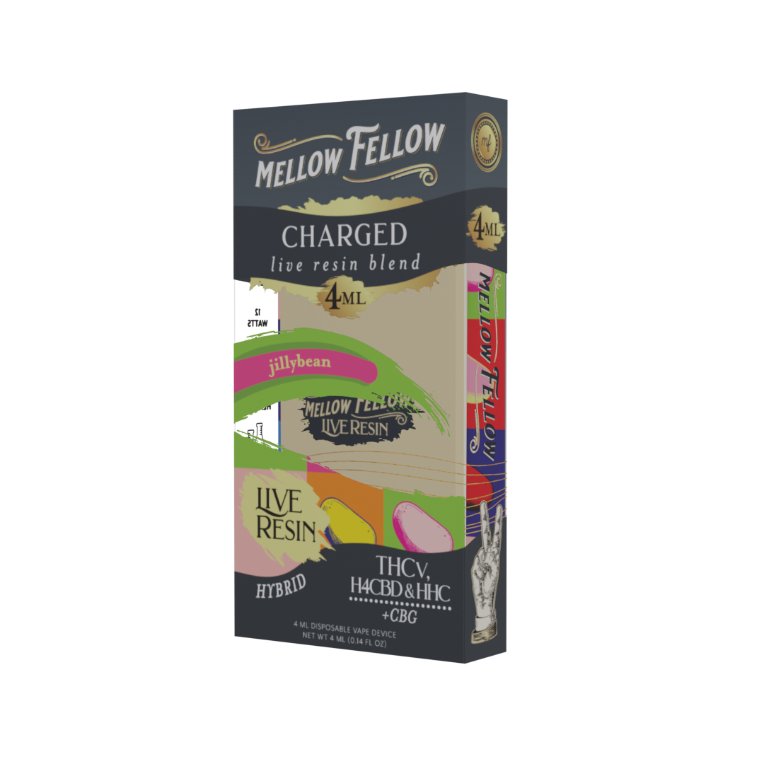 Mellow Fellow Charged Blend 4ml Live Resin Disposable Vape Jilly Bean Best Sales Price - Vape Pens