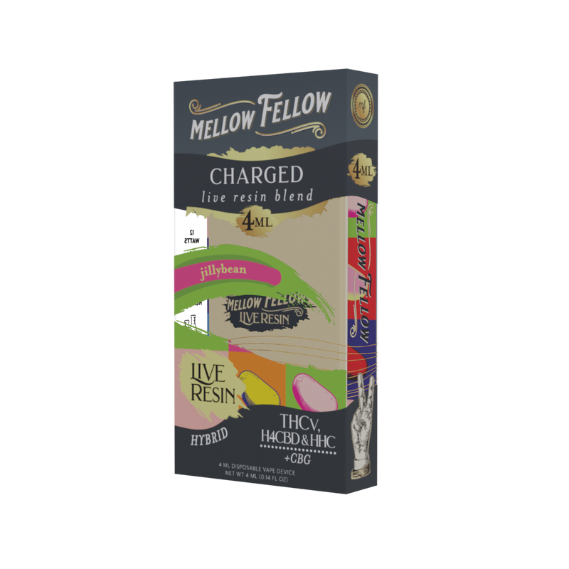 Mellow Fellow Charged Blend 4ml Live Resin Disposable Vape Jilly Bean Best Sales Price - Vape Pens