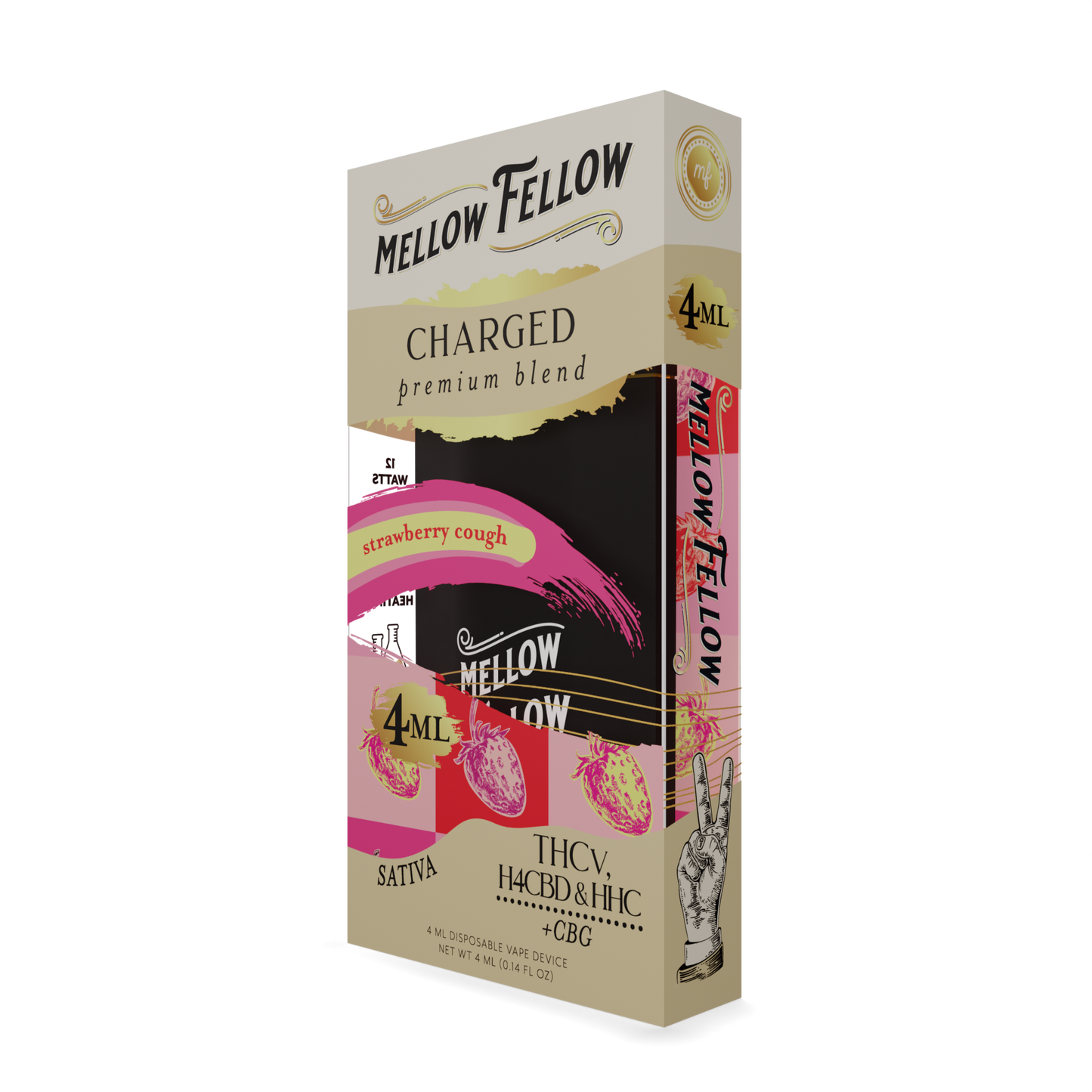 Mellow Fellow Charged Blend 4ML Disposable Vape Strawberry Cough Best Sales Price - Vape Pens